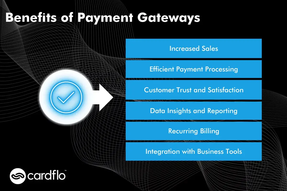 Infographic of Benefits of payment gateways