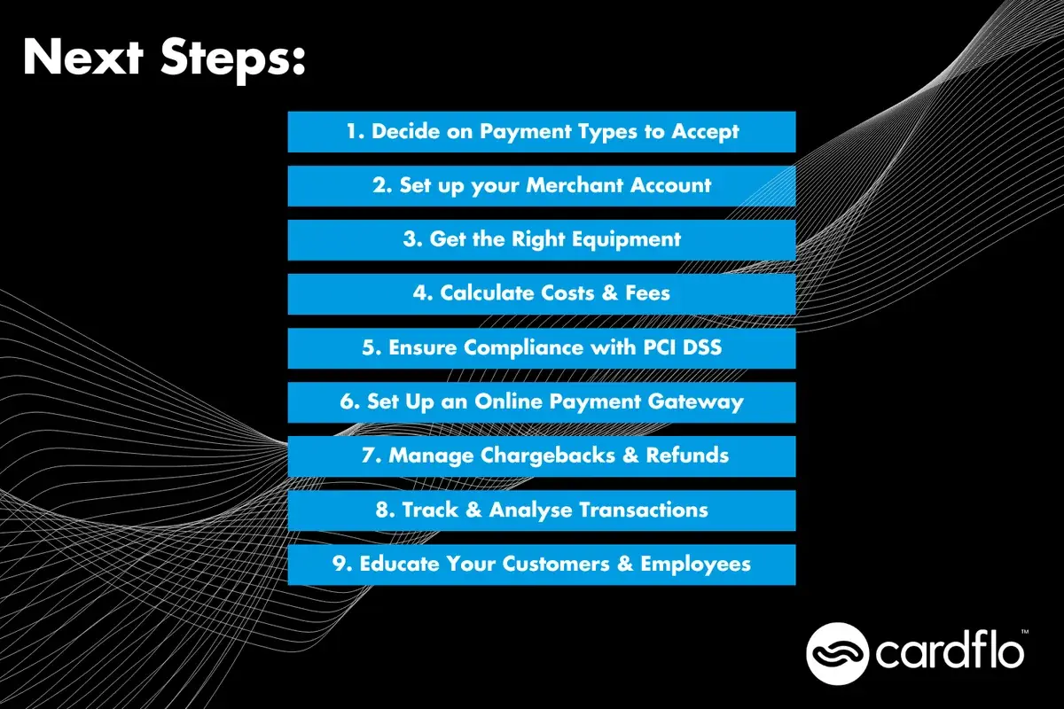 Steps to accept card payments